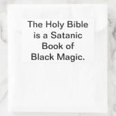 The Holy Bible is Black Magic Hankamer Artjunkhaus Rechthoekige Sticker (Tas)