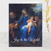 The Holy Family Baby Jesus Christmas Greetings Kaart (Gele Bloem)