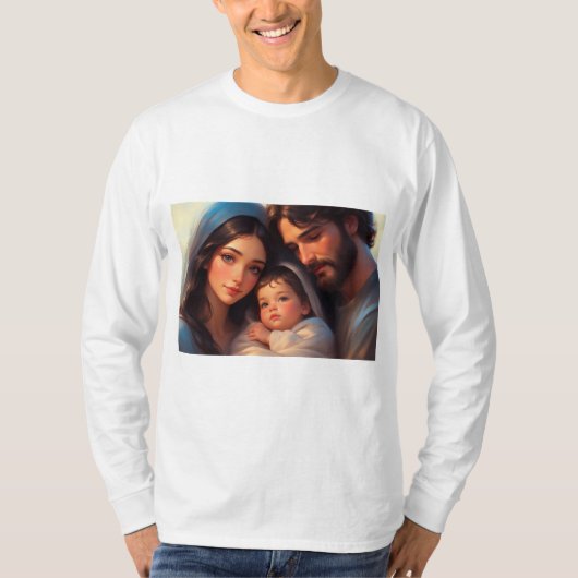 The Holy Family Men's Long Sleeve Tee Shirt (Voorkant)