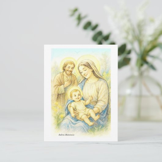 The Holy Family - Nativity Briefkaart (Staand voorkant)