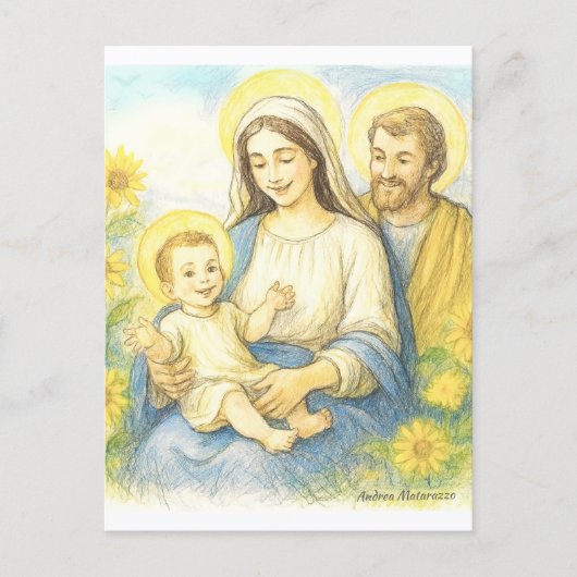 The Holy Family - Nativity Briefkaart (Voorkant)