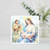 The Holy Family - Nativity Feestdagenkaart (Staand voorkant)