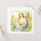 The Holy Family - Nativity Kaart (Voorkant / Achterkant in situ)