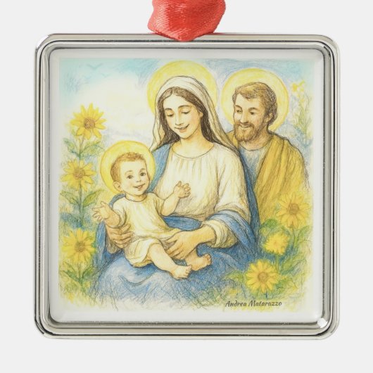 The Holy Family - Nativity Metalen Ornament (Voorkant)