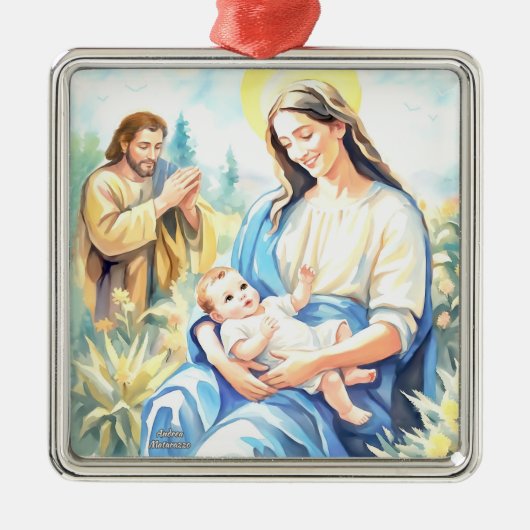 The Holy Family - Nativity Metalen Ornament (Voorkant)