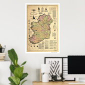 The Home Rule of Ireland door Ballance 1893 Poster (Thuiskantoor)