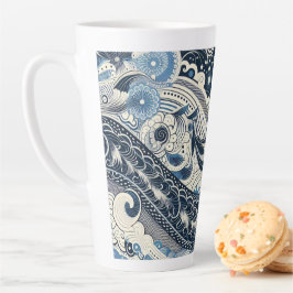 The Home Studio Indigo Bloei Latte Mok