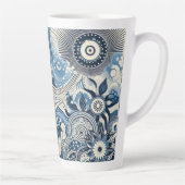 The Home Studio Indigo Bloei Latte Mok (Rechts)