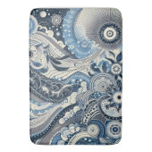 The Home Studio Indigo Bloom Badmat (Voorkant Verticaal)