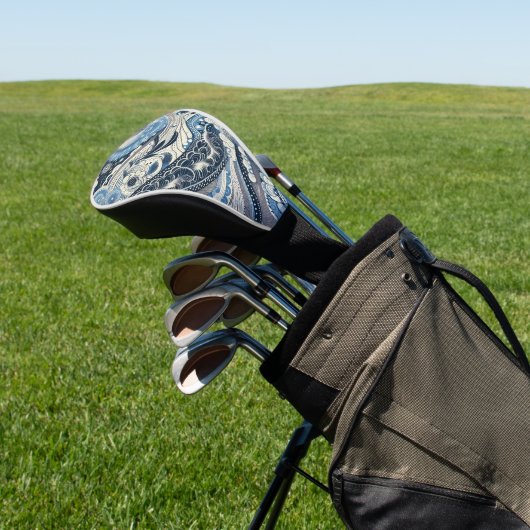 The Home Studio Indigo Bloom Golfheadcover (Insitu)