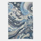 The Home Studio Indigo Bloom Theedoek (Verticaal)