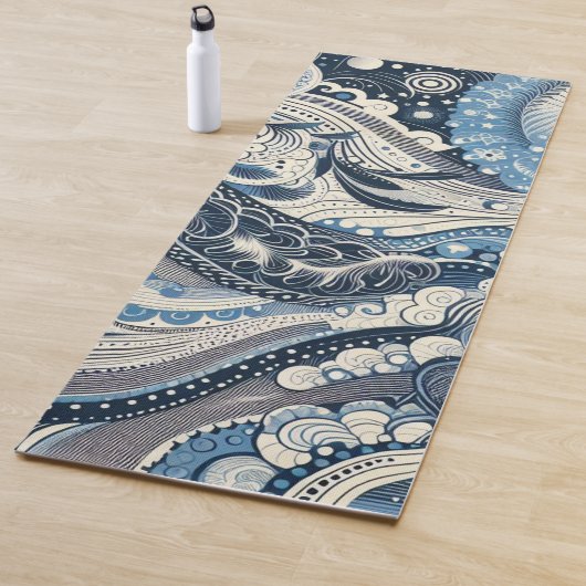 The Home Studio Indigo Bloom Yogamat (In situ)