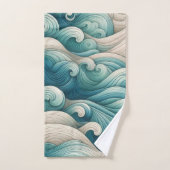 The Home Studio Oceaan Golf Zwerveling Bad Handdoek (Handdoek)