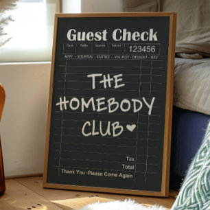 The Homebody Club Poster Gezellige Introvert Muu