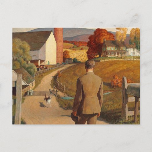 The Homecoming, 1945, van Newell Convers Wyeth Briefkaart (Voorkant)