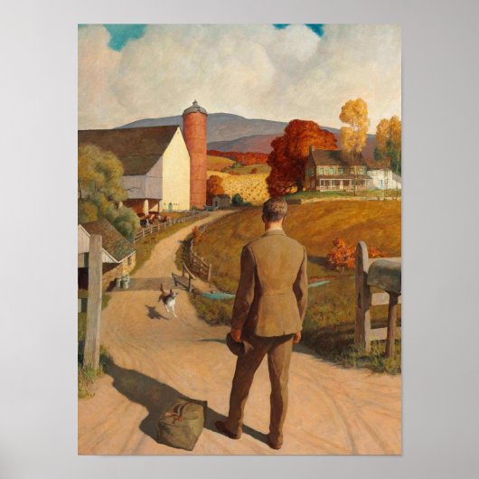 The Homecoming, 1945, van Newell Convers Wyeth Poster (Voorkant)