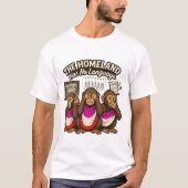 The Homeland Has No Language – Three Wise Monkeys  T-shirt (Voorkant)