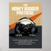 The Honey Badger Protocol Art Poster (Voorkant)