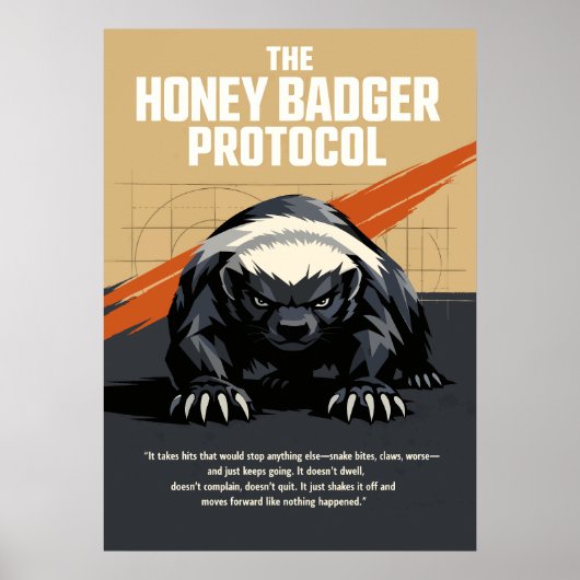 The Honey Badger Protocol Kunst Poster (Voorkant)