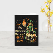 The Horrors Persist Funny Halloween Yet So Do I Vi Kaart (Gele Bloem)