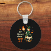 The Horrors Persist Yet So Do I Witch Skull Cat Ha Sleutelhanger (Voorkant)