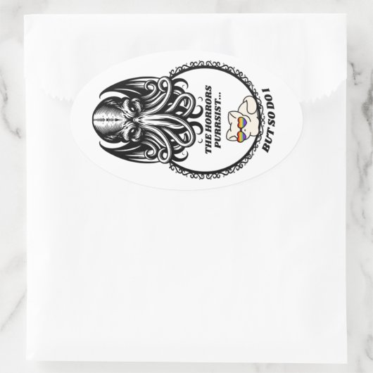 The Horrors PURRsist  Ovale Sticker (Tas)