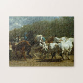 The Horse Fair by Rosa Bonheur Legpuzzel (Horizontaal)