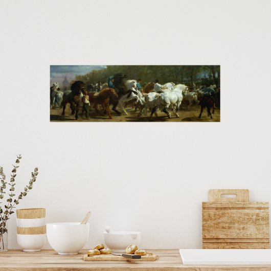 The Horse Fair by Rosa Bonheur Poster (Keuken)