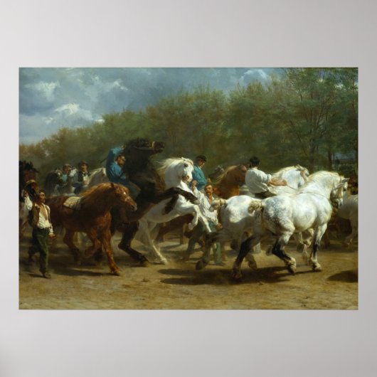 The Horse Fair by Rosa Bonheur Poster (Voorkant)