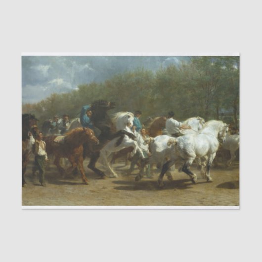 The Horse Fair by Rosa Bonheur Tissuepapier (Voorkant)