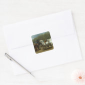 The Horse Fair by Rosa Bonheur Vierkante Sticker (Envelop)