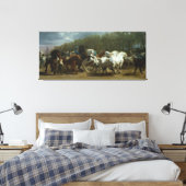"The Horse Fair" van Rosa Bonheur Canvas Afdruk (Insitu (Slaapkamer))