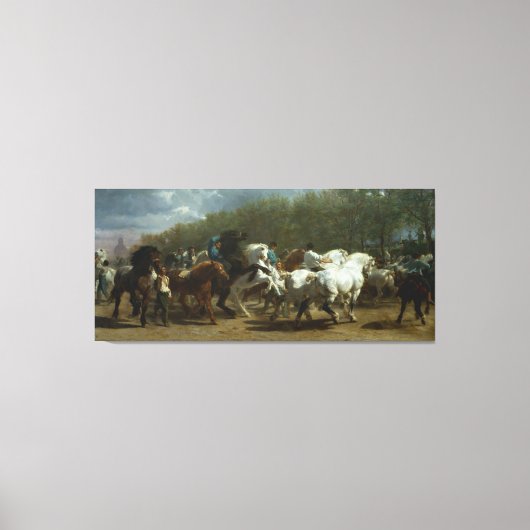"The Horse Fair" van Rosa Bonheur Canvas Afdruk (Voorkant)