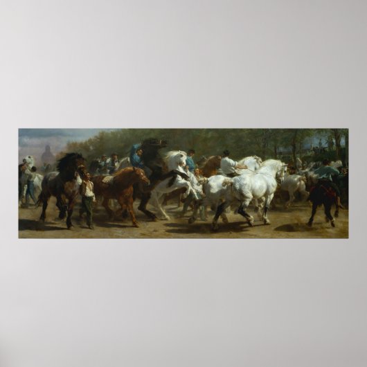 "The Horse Fair" van Rosa Bonheur Poster, Afdrukke Poster (Voorkant)