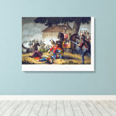 The Horse Guards bij de slag om Waterloo, grav Canvas Afdruk (Insitu (Houten vloer))