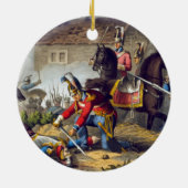 The Horse Guards bij de slag om Waterloo, grav Keramisch Ornament (Achterkant)