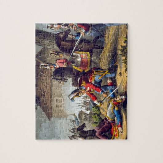 The Horse Guards bij de slag om Waterloo, grav Legpuzzel (Verticaal)