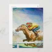 The Horse Race by Newell Convers Wyeth Feestdagenkaart (Voorkant / Achterkant)
