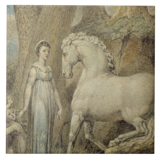 The Horse, van "William Hayley's Ballads", c.1805 Tegeltje (Voorkant)
