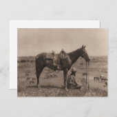 The Horse Wrangler 1910 Briefkaart (Voorkant / Achterkant)