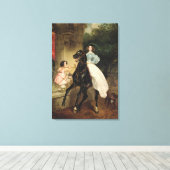 The Horsewoman, portret of Giovanina Canvas Afdruk (Insitu (Houten vloer))