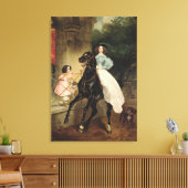 The Horsewoman, portret of Giovanina Canvas Afdruk (Insitu (Woonkamer))
