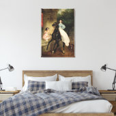 The Horsewoman, portret of Giovanina Canvas Afdruk (Insitu (Slaapkamer))