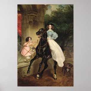The Horsewoman, portret of Giovanina Poster
