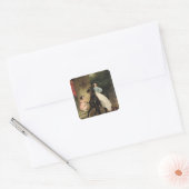 The Horsewoman, portret of Giovanina Vierkante Sticker (Envelop)