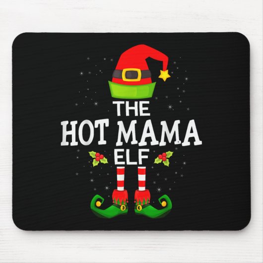 The Hot Mama Elf Christmas Family Matching Pajama  Muismat (Voorkant)