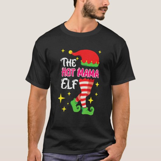 The Hot Mama Elf Mother Elf T-shirt (Voorkant)