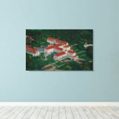 The Hotel Del Monte from the airDel Monte, CA Canvas Afdruk (Insitu (Houten vloer))