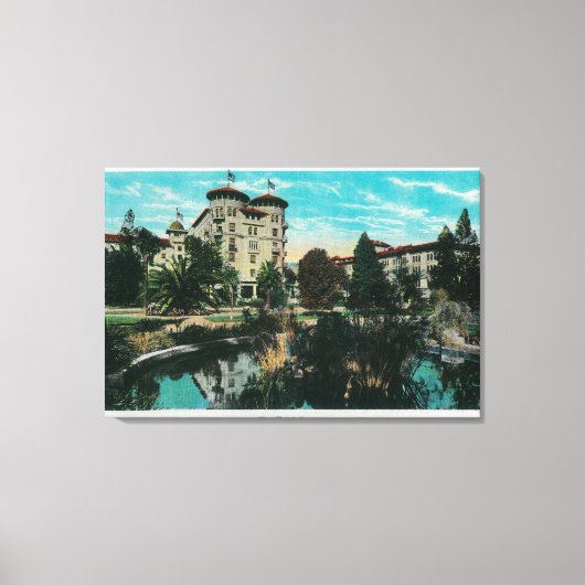 The Hotel Green and GroundsPasadena, CA Canvas Afdruk (Voorkant)