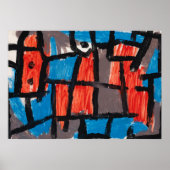 The Hour Before One Night ,Blue Famous Painting Poster (Voorkant)